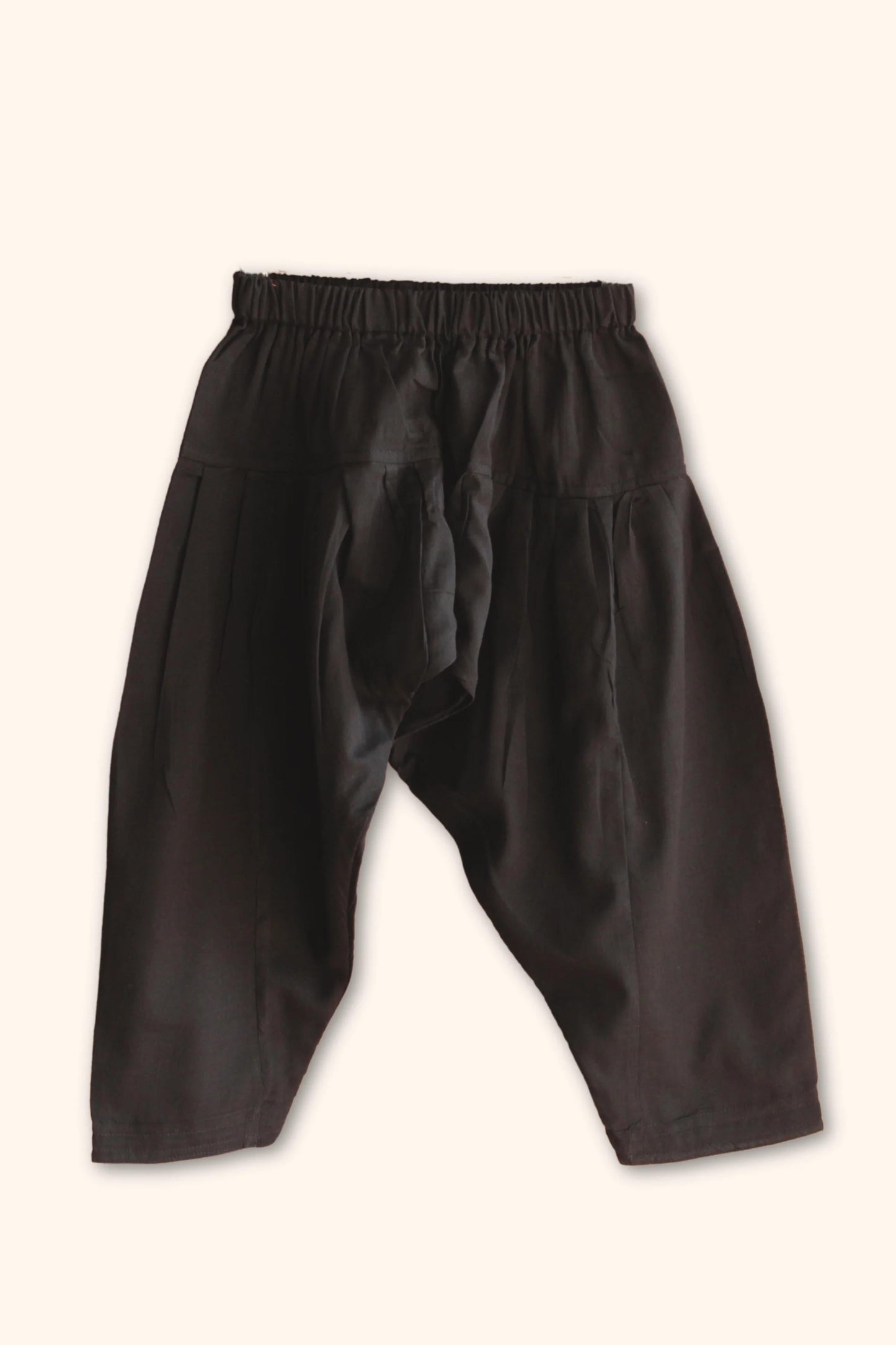 Elegant Black Dhoti Kurta Set for Boys – Soft Cotton Blend, Front Button Closure