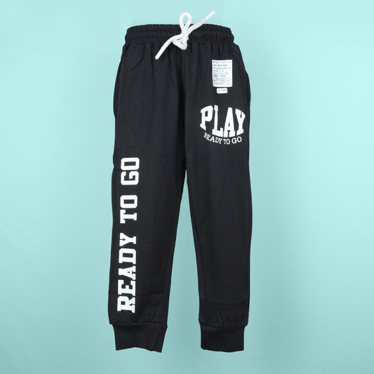 Sport Vibe Track Pant – Evimo Boys’ Full-Length Black Jogger