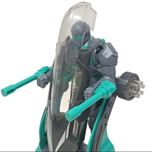 Robot Toy with Lights and Music Zero Policeman Action Figure Black and Turquoise Ages 3