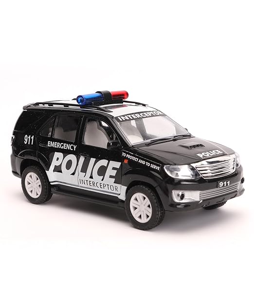 Centy Toys Plastic Police Interceptor Fortune Pull Back Car