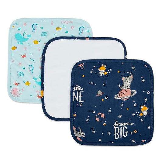 Haus & Kinder Baby Washcloths – Set of 3: Soft, Absorbent & Adorably Designed for Gentle Baby Care and Perfect Gifting