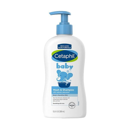 Cetaphil Baby Body Wash & Shampoo - Hypoallergenic & Gentle with Blossoms Scent, Suitable for Sensitive Skin – 400 ml