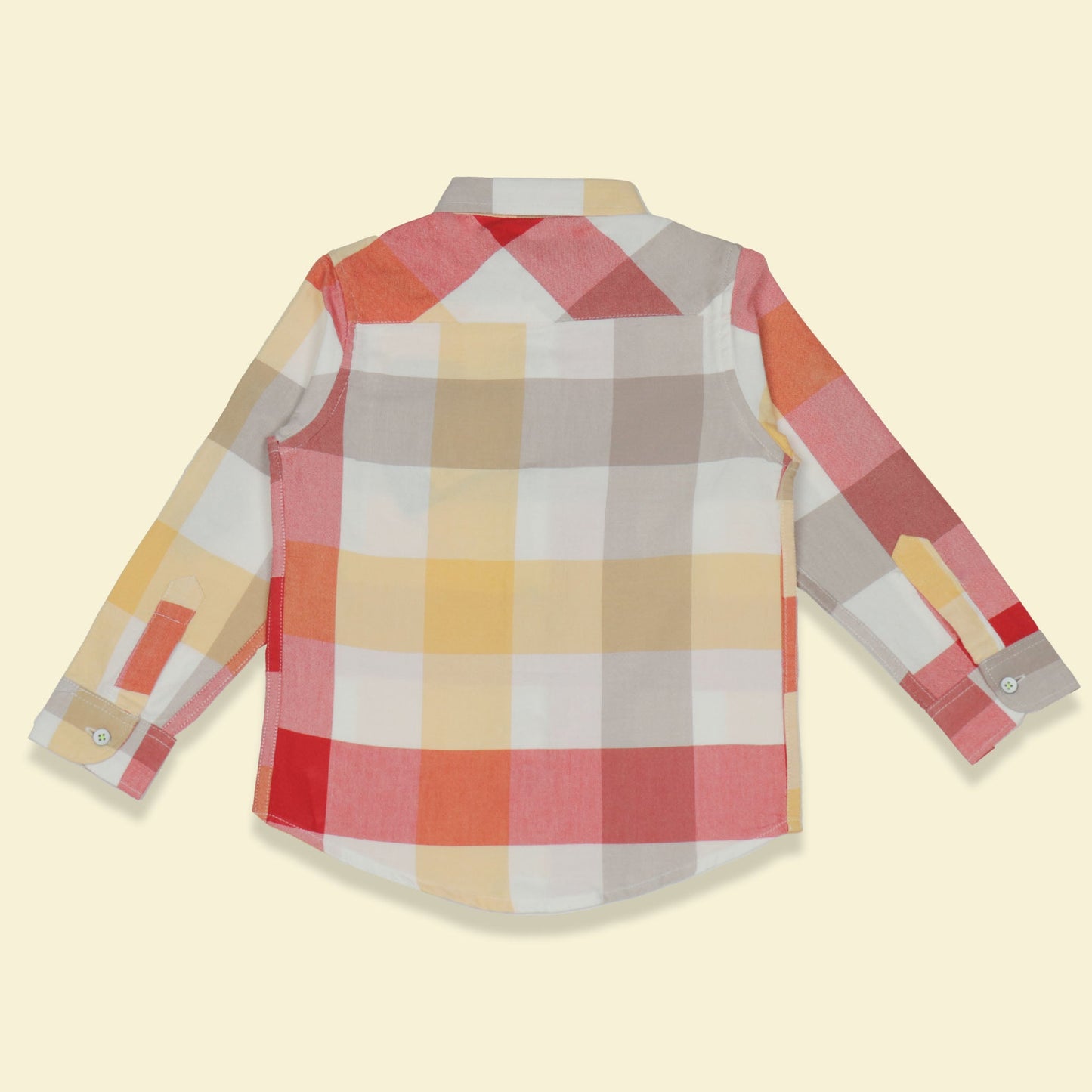 Jash Kids Boys Red Checked Full Sleeve Cotton Shirt