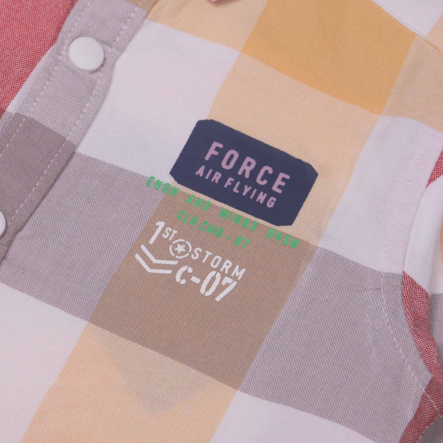 Jash Kids Boys Red Checked Full Sleeve Cotton Shirt