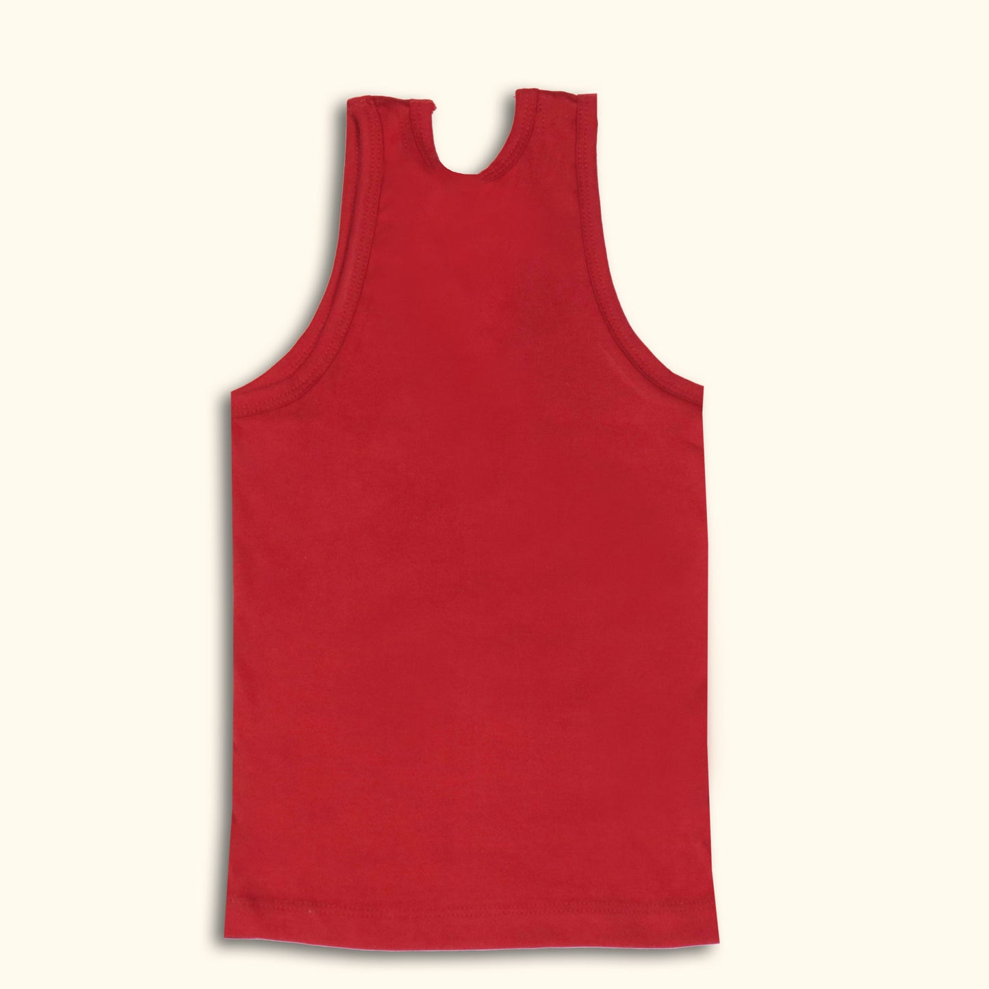 Boys’ Red Sleeveless Vest by Body Care – Cute “little HERO” Quotation, Soft Cotton Blend