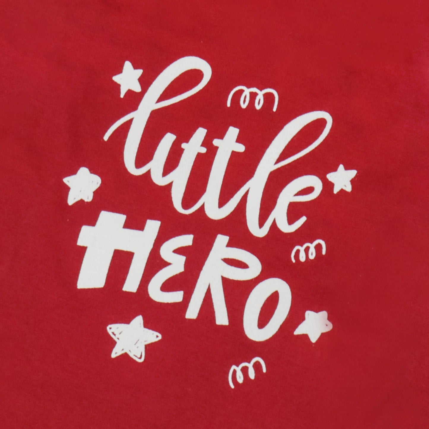 Boys’ Red Sleeveless Vest by Body Care – Cute “little HERO” Quotation, Soft Cotton Blend