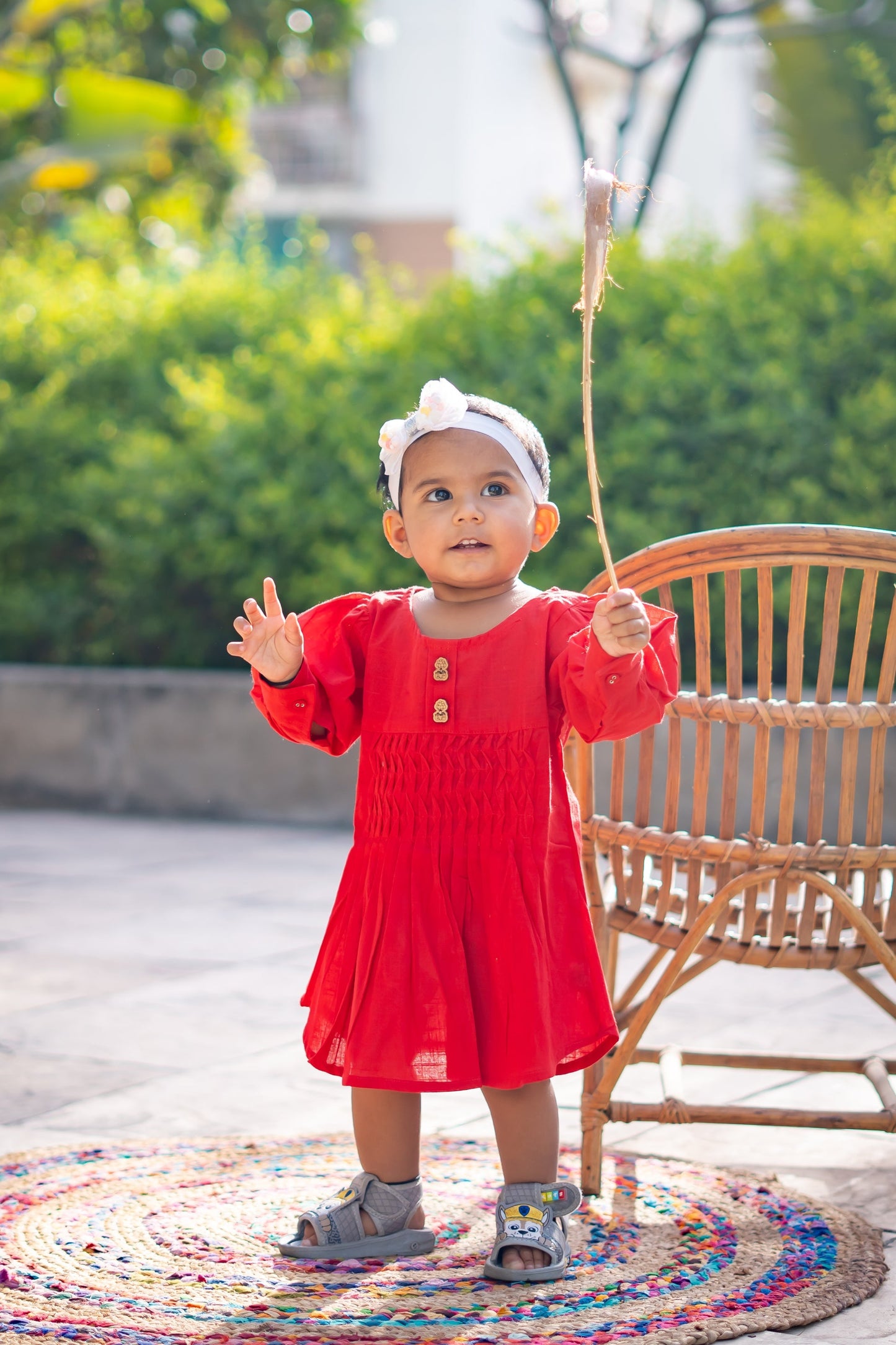 Girls' Dress with Elegant Pintuck Detailing – Classic & Stylish