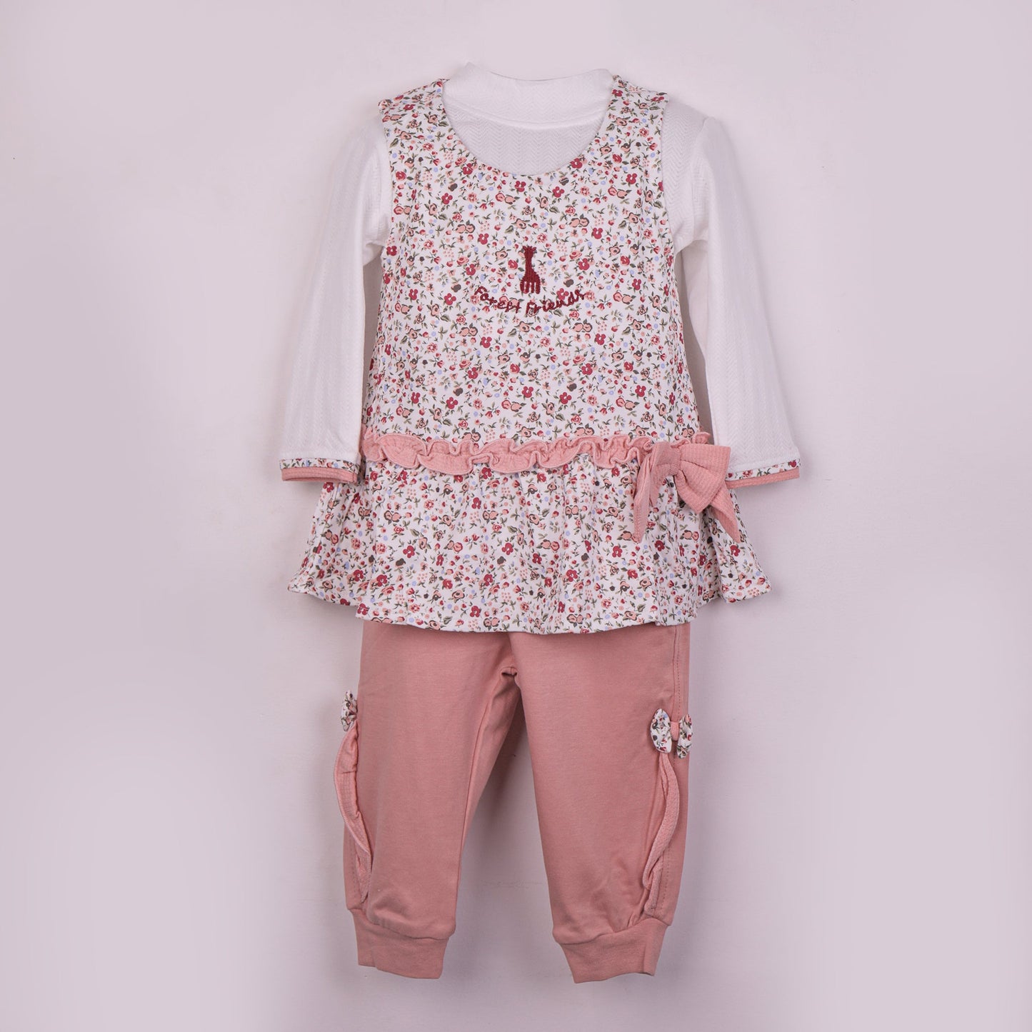 Annie Girls All-Over Print Red Top & Full-Length Trousers – Smart Outdoor Comfort