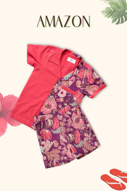 Red Hot Fun – Boys’ Printed Shirt & Shorts