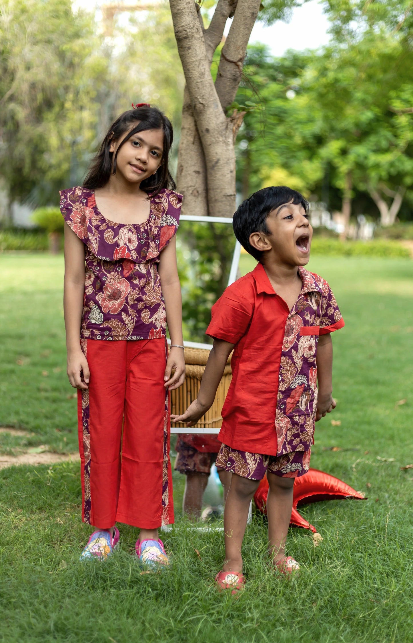 Red Hot Fun – Boys’ Printed Shirt & Shorts