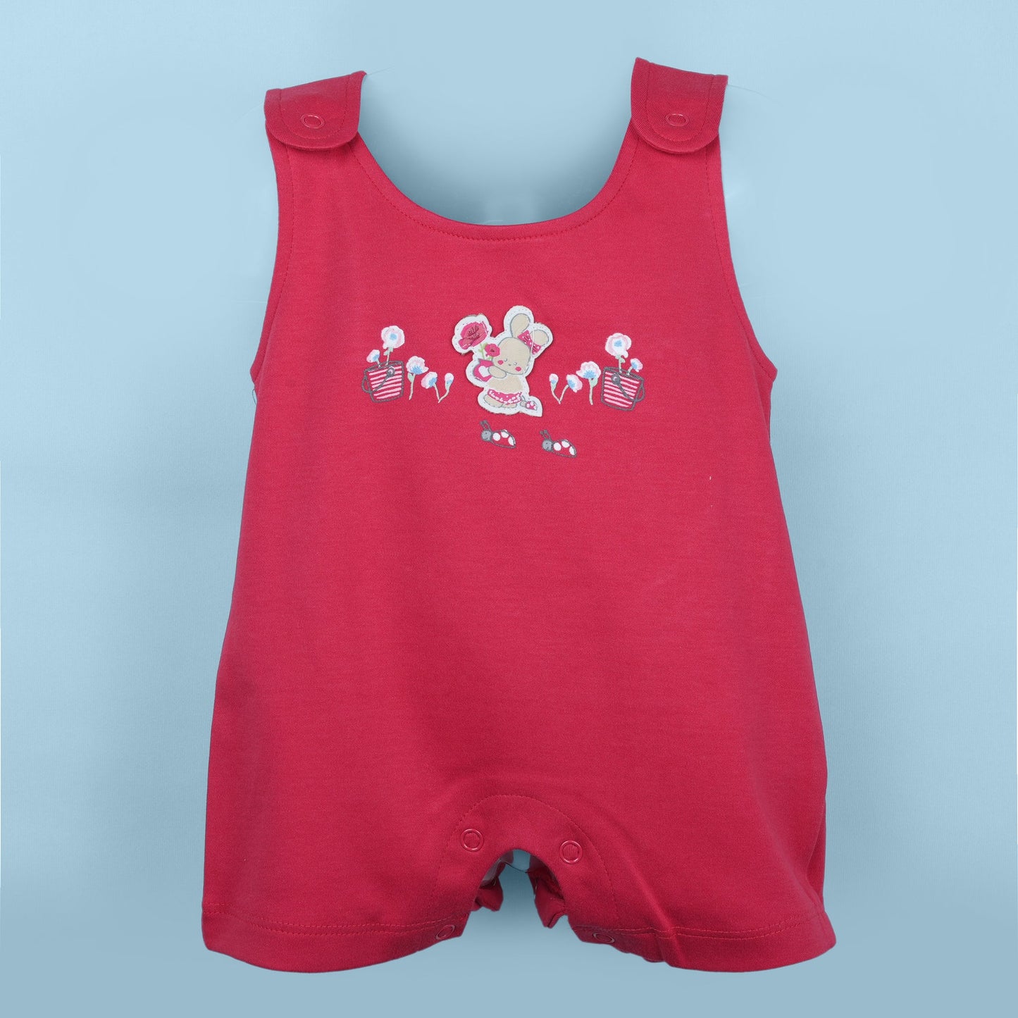 Little Darling – Red Printed Romper with T-shirt