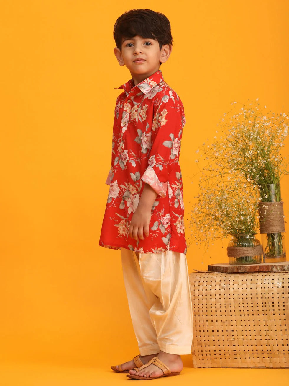 Classic Crimson – Vastramay Red Kurta Patiala