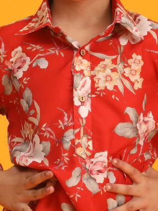 Classic Crimson – Vastramay Red Kurta Patiala