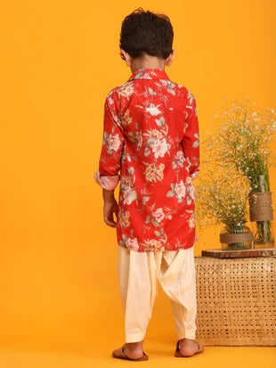 Classic Crimson – Vastramay Red Kurta Patiala