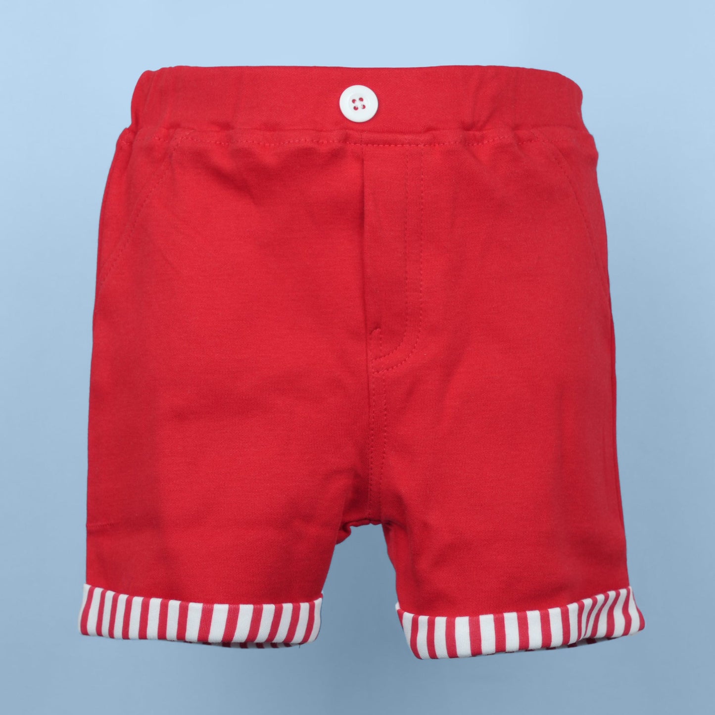 Neo Nate Boys Half Sleeve Red T-Shirt & Knee-Length Shorts | Elastic Waist Comfort