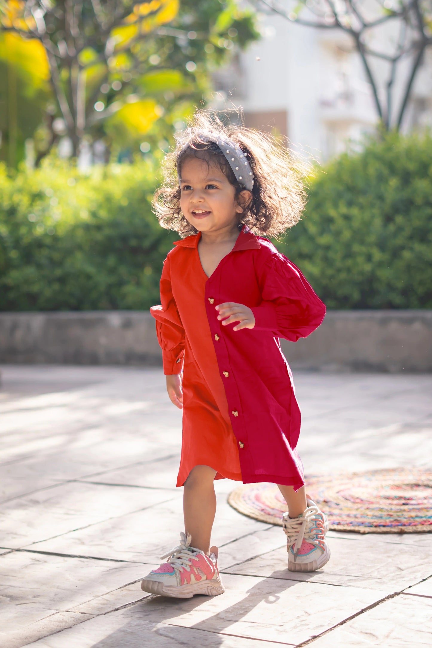 Bright Days Red Solid Polo Shirt – Peekaboo Soft Cotton, Full Sleeve Design