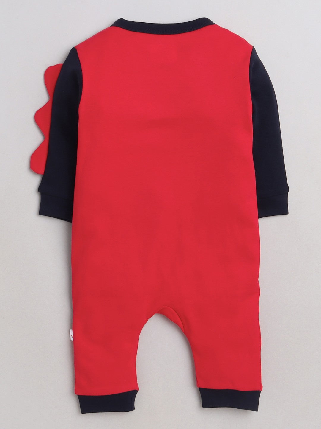 Bumzee’s boys’ red bodysuit: cozy cotton, easy snap closure, and playful “ROAR” text!