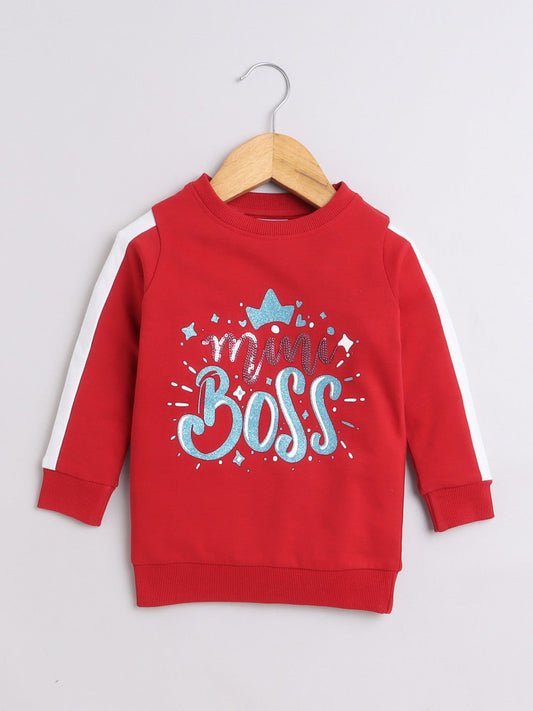 Slip into comfort and confidence with Bumzee’s “Mimi Boss” red sweatshirt for winter days!