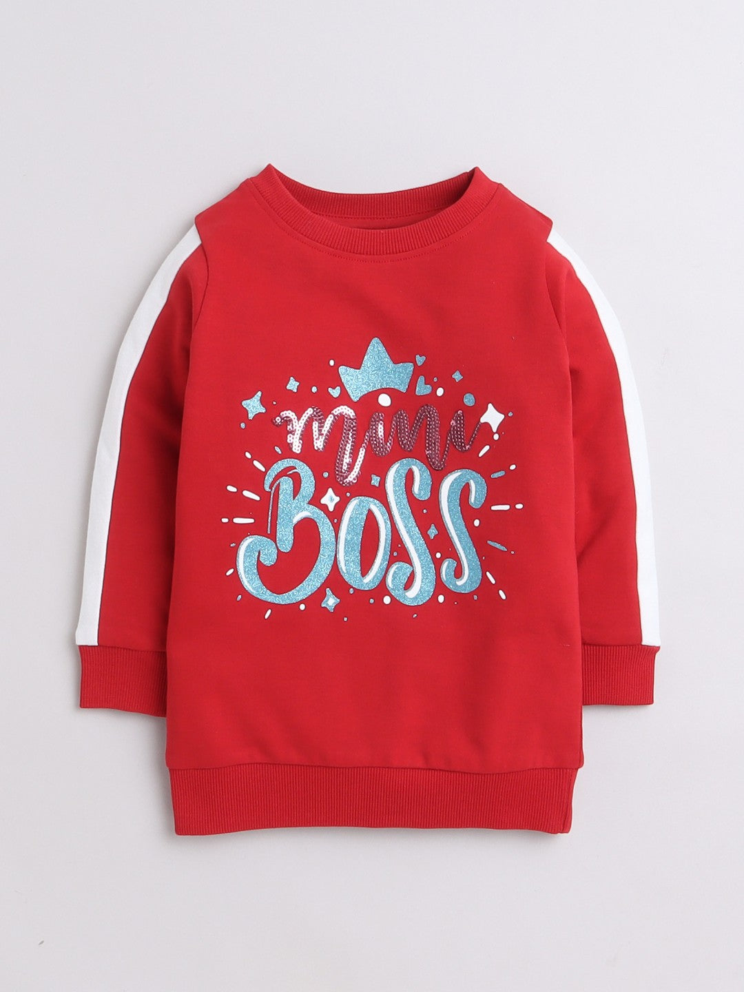 Slip into comfort and confidence with Bumzee’s “Mimi Boss” red sweatshirt for winter days!