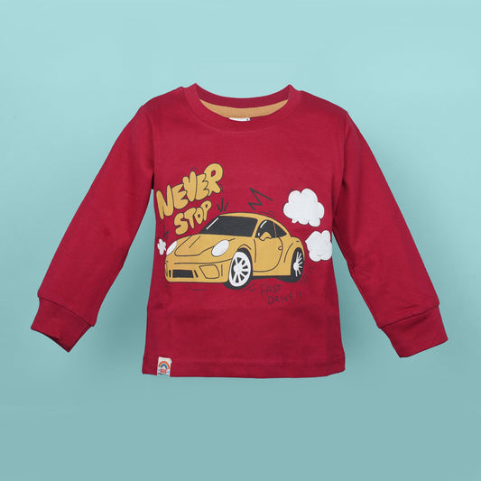 Never Stop Tee – Big Premier Full Sleeve Cotton T-Shirt
