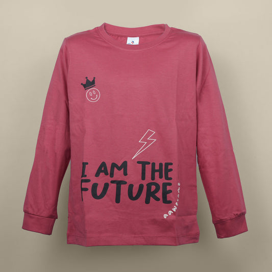 Next Gen Tee – Ollypop Boys’ Red Full Sleeve Cotton Blend T-Shirt