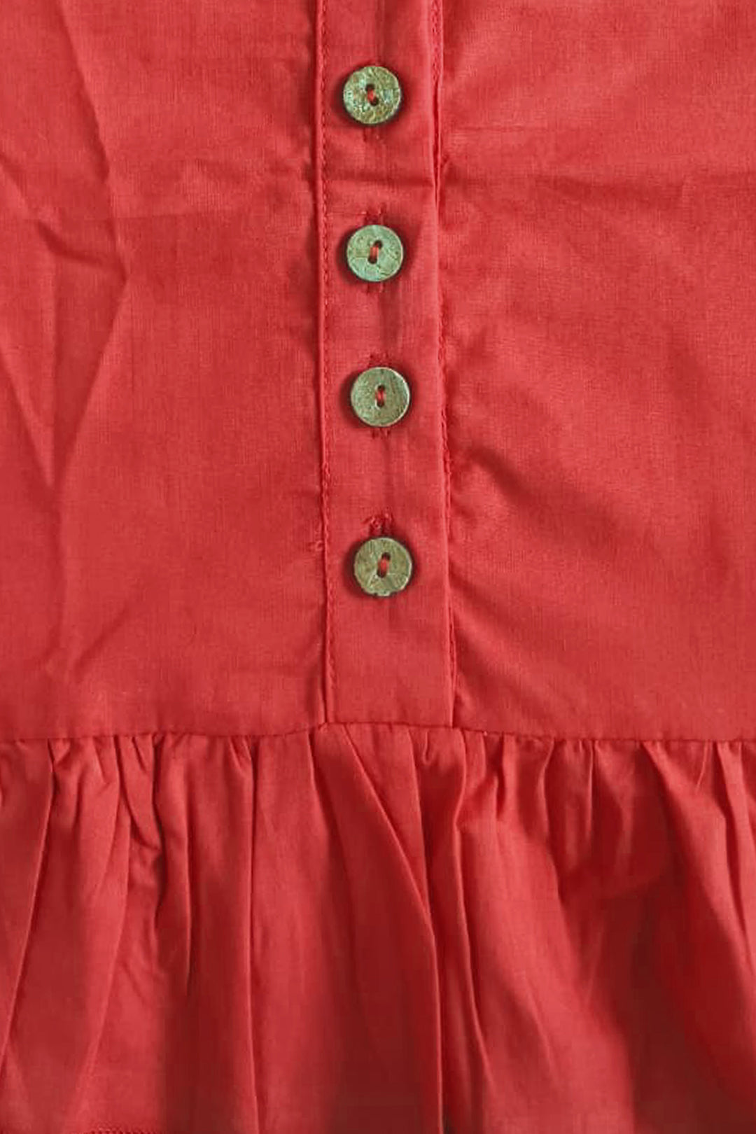 Pop of Red! V-Neck Party Top & Full-Length Trousers Set