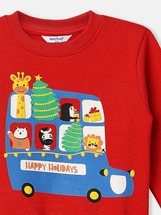 Happy Holidays Red Winter Sweatshirt