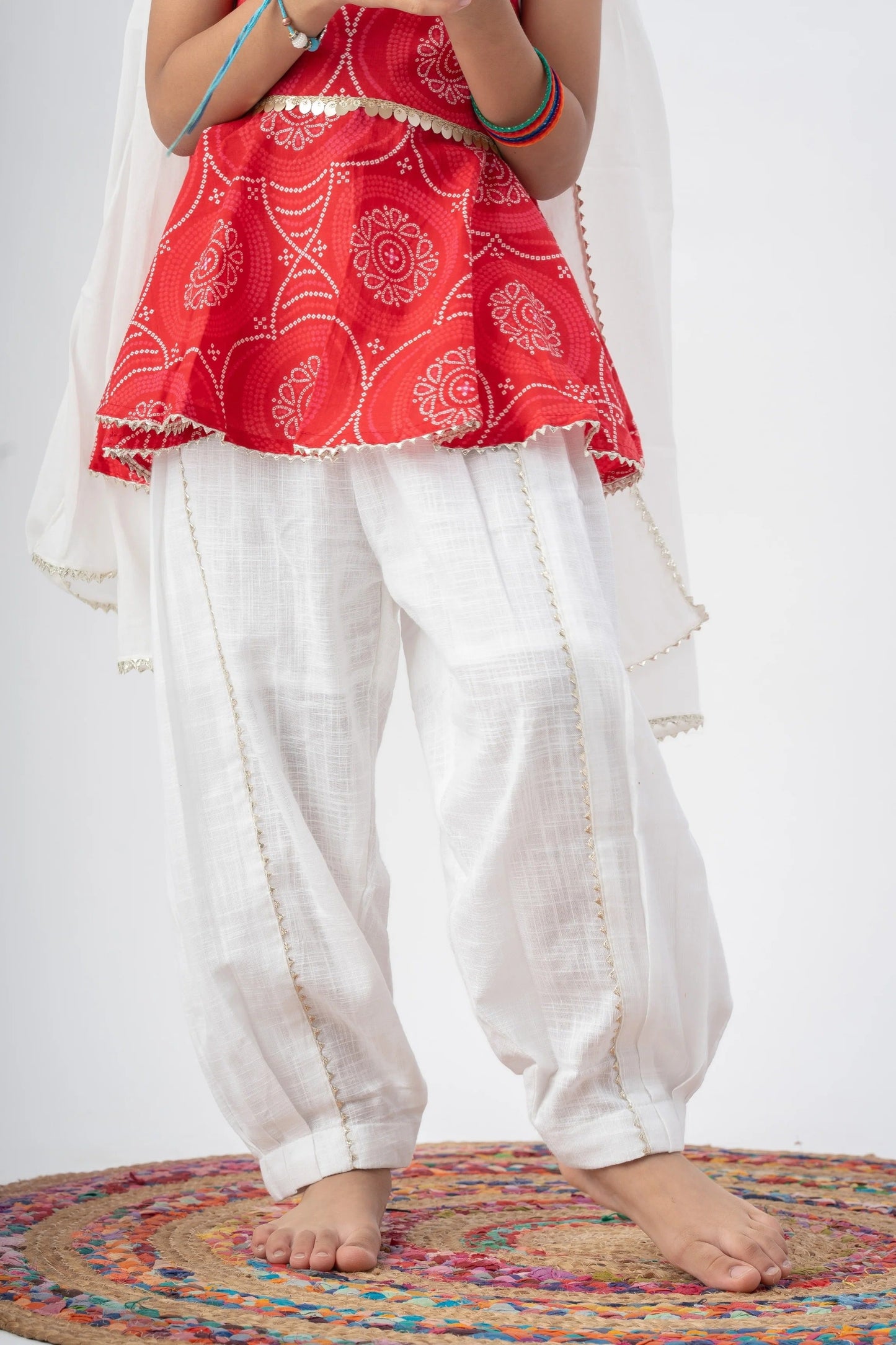 Chhoti Fashionista: Peekaboo Red Party Set