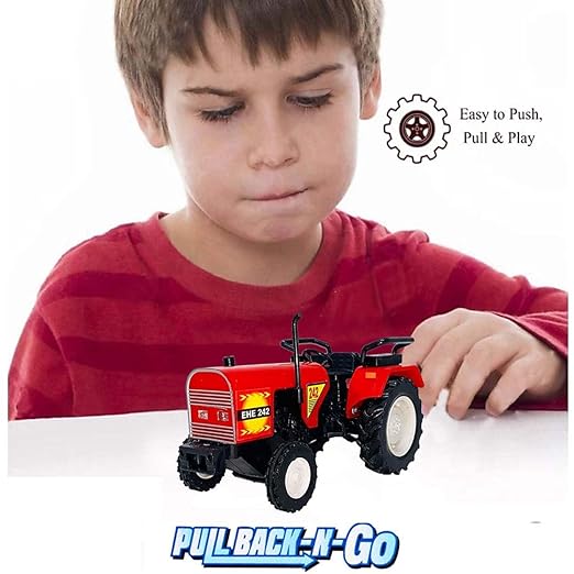 Mini Eicher Tractor Toy – Realistic Pull-Back Vehicle for Kids – Farm Playtime
