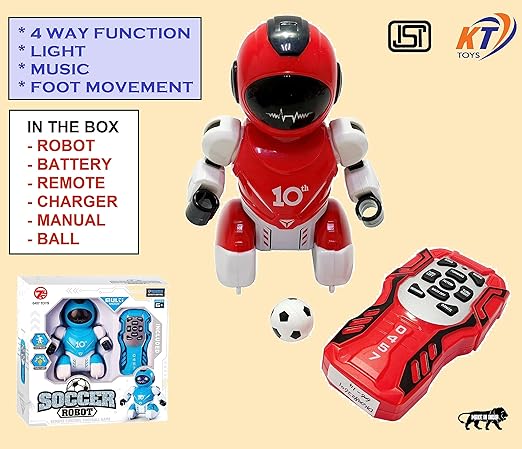 Kids Treasures RC Dancing Soccer Robot – Light & Music Action Toy – Ages 3+