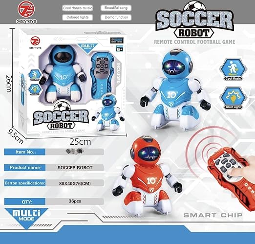 Kids Treasures RC Dancing Soccer Robot – Light & Music Action Toy – Ages 3+