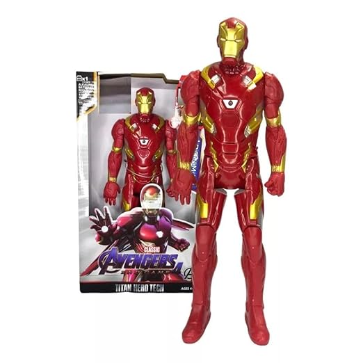 Iron-Man Figurine 12" – Lights & Sounds – Action Play Figure for Kids