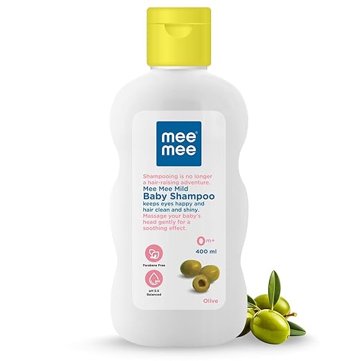 Mee Mee 400ml Baby Shampoo - Olive Enriched, Sulfate/Paraben-Free