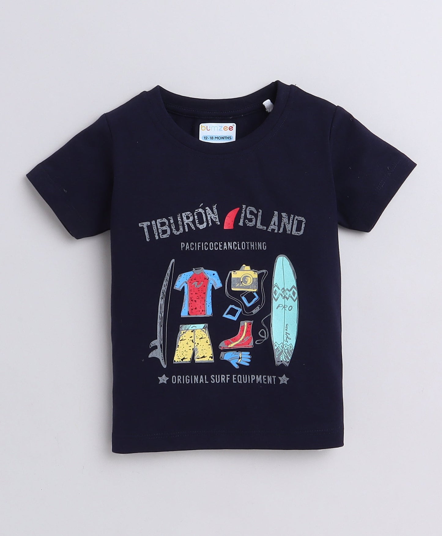 Bumzee Boys’ Playtime Printed T-Shirt Set – “My Dino Buddies” & “Surf Equipment”