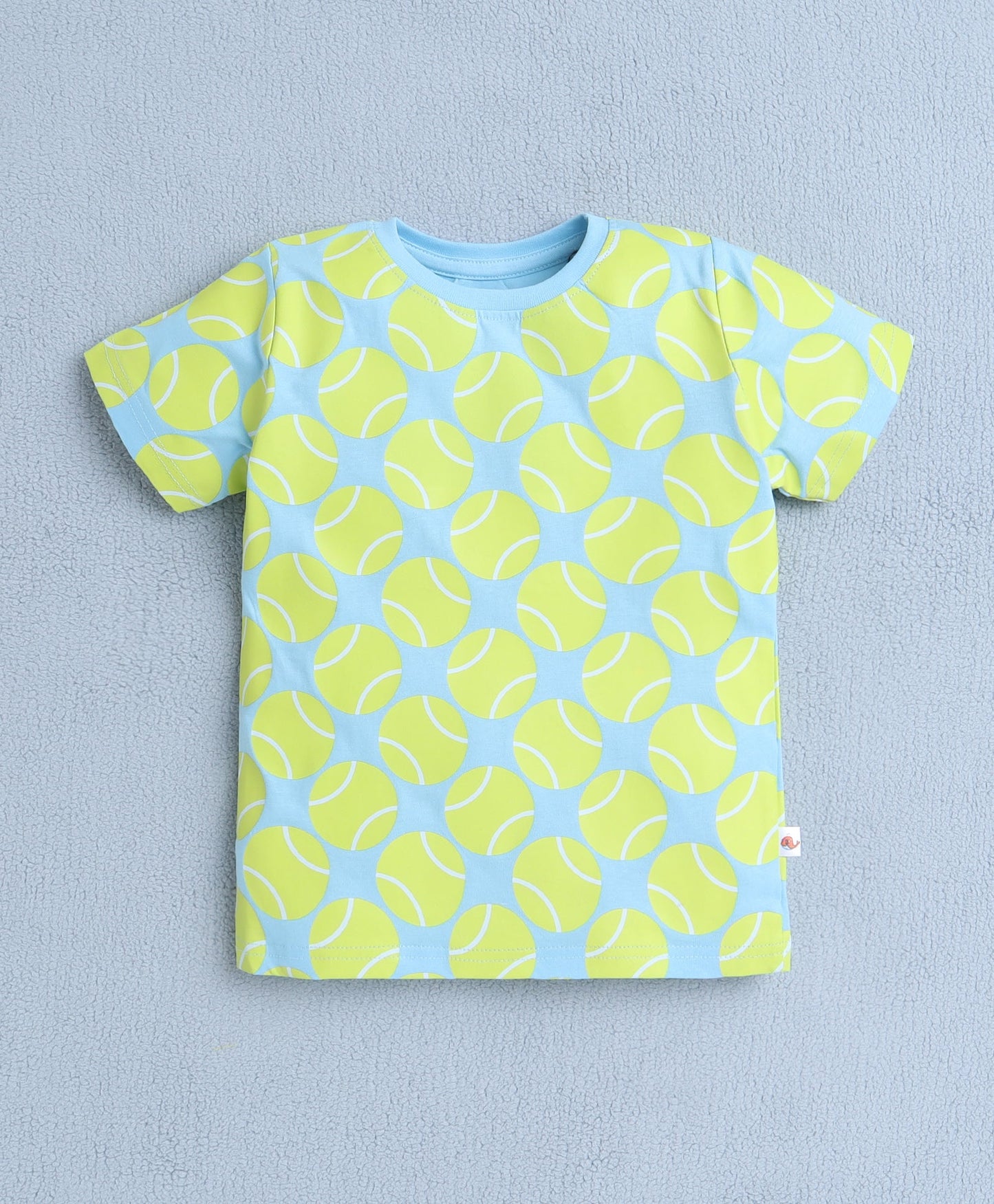 Game On! Bumzee Boys’ “Kick the Ball!” Cotton T-Shirt Pack – Navy Blue & Neon Green