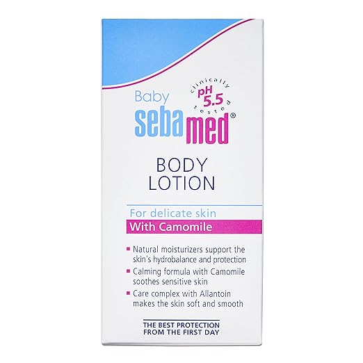 Sebamed Baby Body Lotion, 50ml, pH 5.5, Camomile & Allantoin, Dermatologically Tested, Sensitive Skin