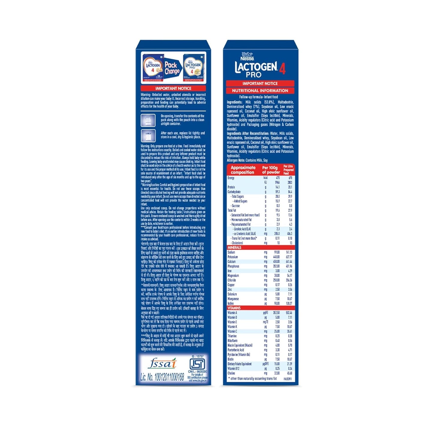 Lactogen Pro 4, Follow-Up Formula With Iron, Whey Protein And Vitamins - 400g