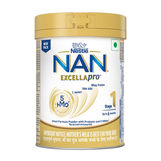 Nestle EXCELLAPRO Stage 1 Milk Powder with HMOs & Probiotic for Babies (Up To 6 Months), 400g Tin With Smartlid