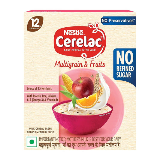 Nestle CERELAC Baby Food Cereal, Multigrain & Fruits for 12 to 24 Months, 300 gm
