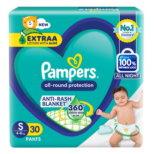 Pampers All-Round Protection Pants, Small 30 count (4 - 8 kg)