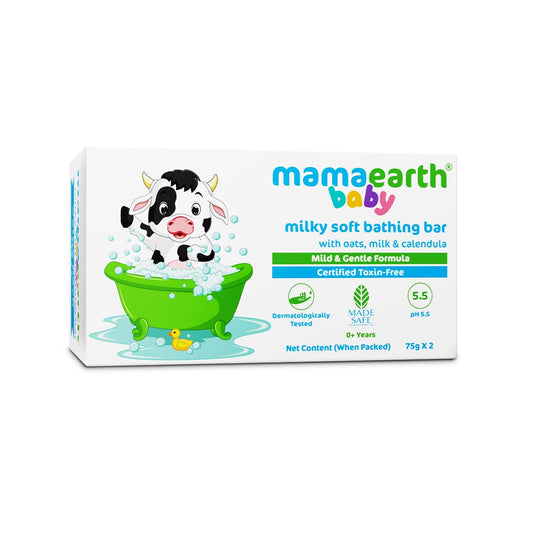 Mamaearth Milky Soft Bathing Bar For Babies - 75 g x 2