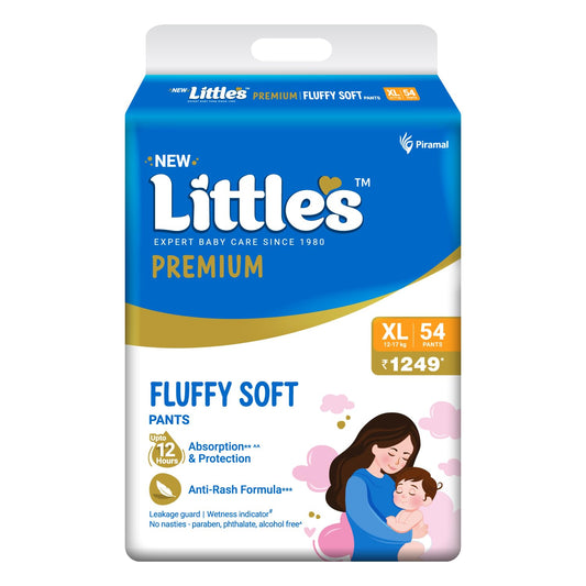 Little's Comfy Baby Pants Diapers XL Size with Wetness Indicator and 12 hours Absorption, XL (54 count)