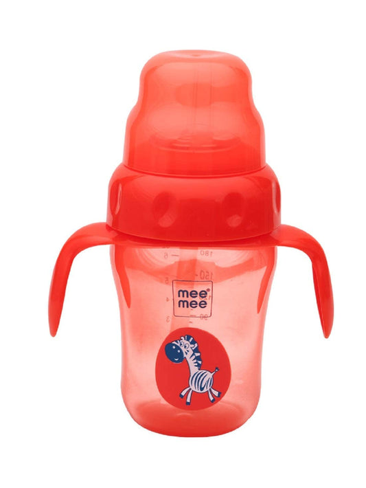Mee Mee Baby Trainer Sippy Cup 240ml – Soft Spout, Leakproof, Dual Handle, BPA-Free & Lightweight, Non-Toxic (Red)