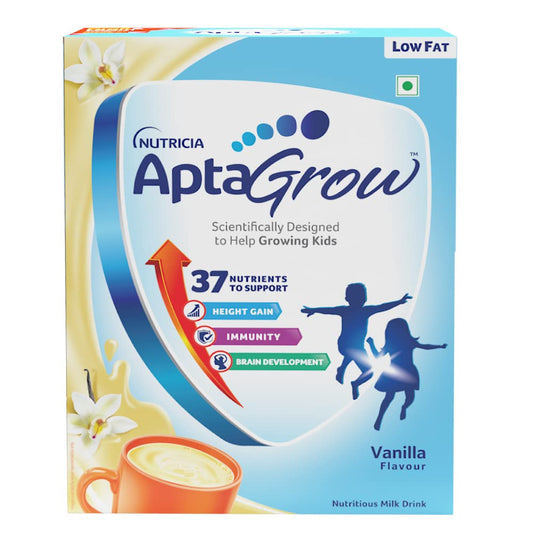 Aptamil AptaGrow Milk Drink Powder for Height Gain, Immunity & Brain Development, Vanilla - 400gm