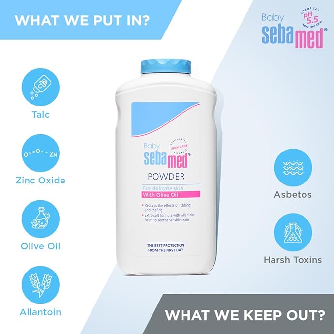 Sebamed Baby Powder, Olive Oil & Allantoin, 200g