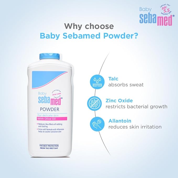 Sebamed Baby Powder, Olive Oil & Allantoin, 400g