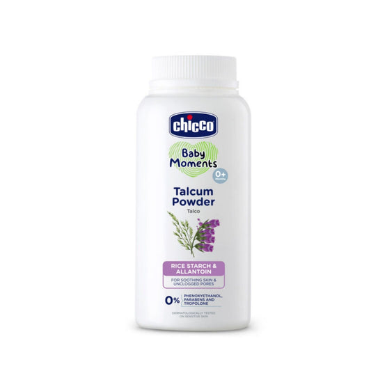 Chicco Talcum Powder for Babies 75g – Soothes & Hydrates, Paraben-Free, Vegetarian, Dermatologist Tested, Newborn Friendly
