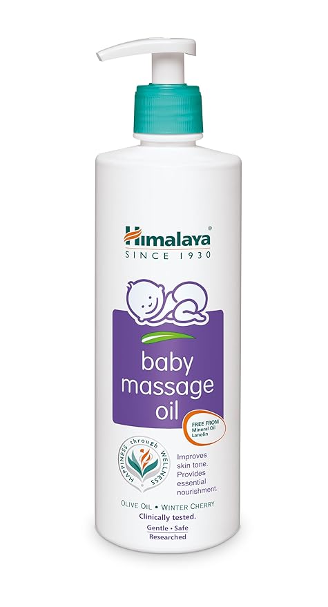 Himalaya Baby Massage Oil, 500ml, Vitamin E, Strong Bones & Muscles, No. 1 Doctor Prescribed