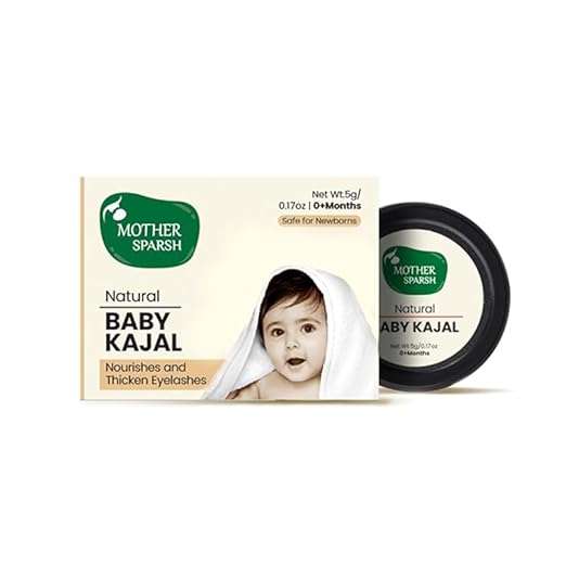 Mother Sparsh 100% Natural Baby Kajal, Zero Lead, Almond & Pure Cow Ghee, 5g