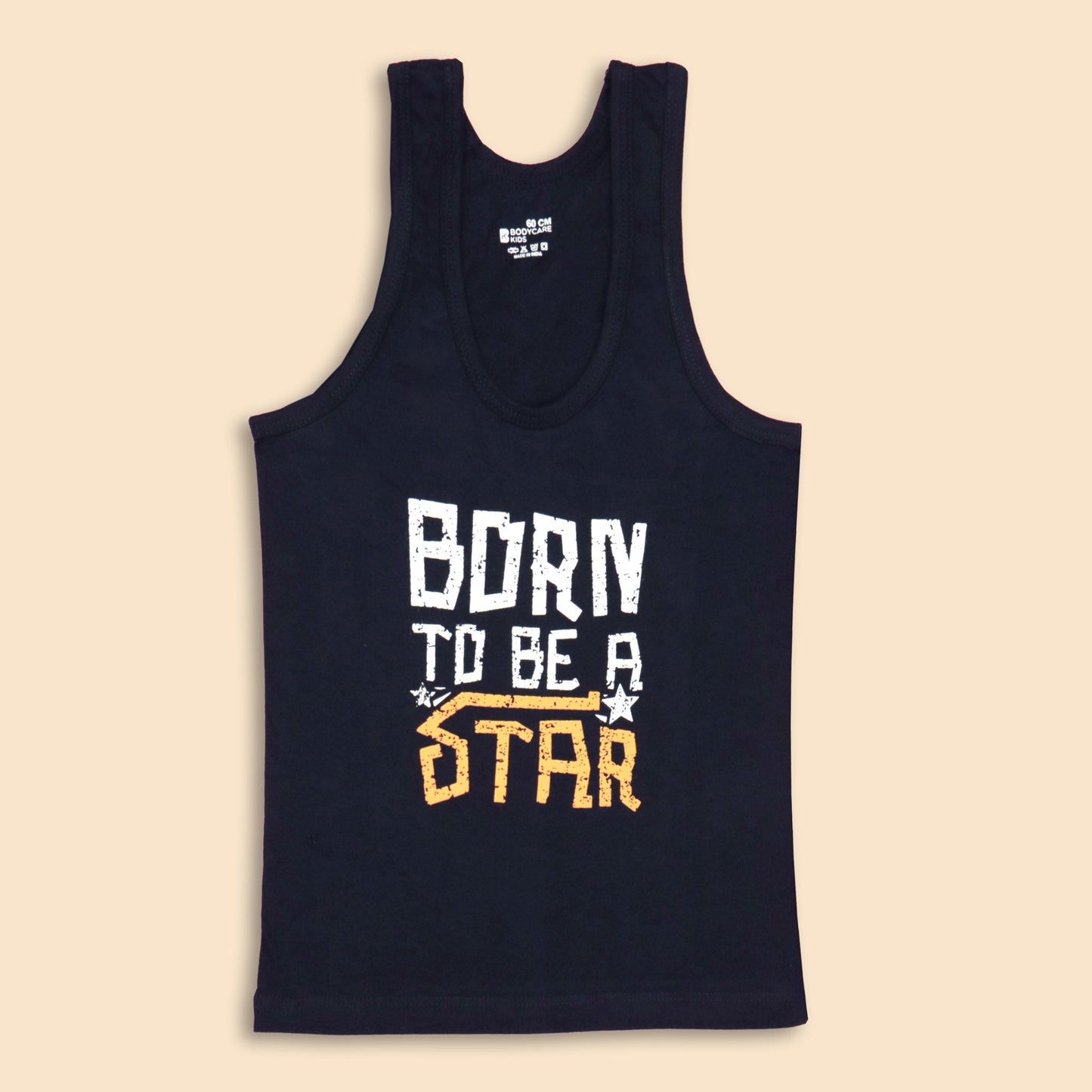 Born To Shine: Soft Navy Star Vest by Body Care